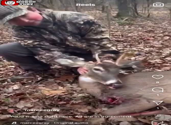 Video :A new video shows a gunman in Georgia, his face injured and elated after shooting a deer